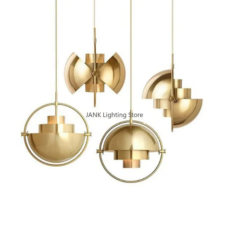 Afralia™ Iron Deformable Pendant Lamp for Home Decor LED Lighting