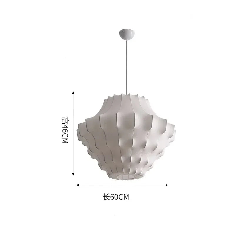 Afralia™ Silk Cocoon Pendant Light for Living Room Bedroom Dining Decor