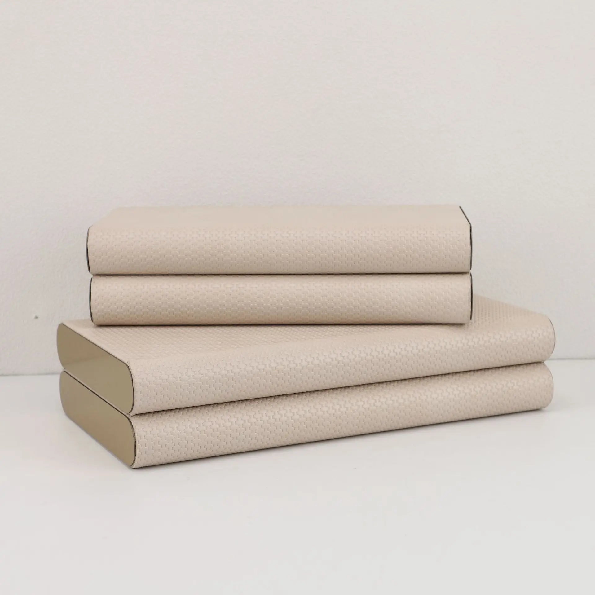 Afralia™ Beige Leather Metal-edged Jewelry Box & Storage Container