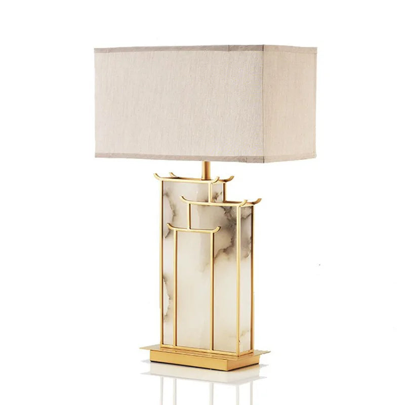 Afralia™ Postmodern Marble LED Table Lamp for Home Decoration-Luxury Desk Light Fixtures