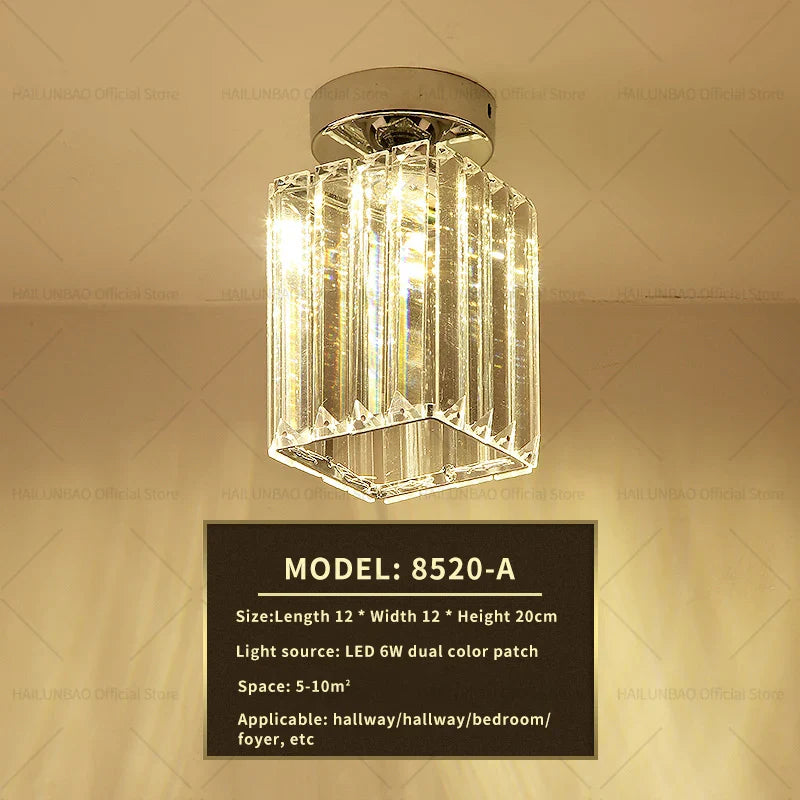 Afralia™ Elegant Crystal Ceiling Light for Entryway, Stairs, and Hallway