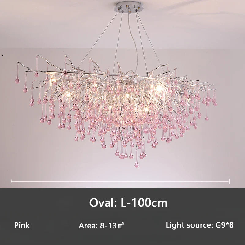 Afralia™ Chrome Crystal Chandelier for Bedroom and Living Room