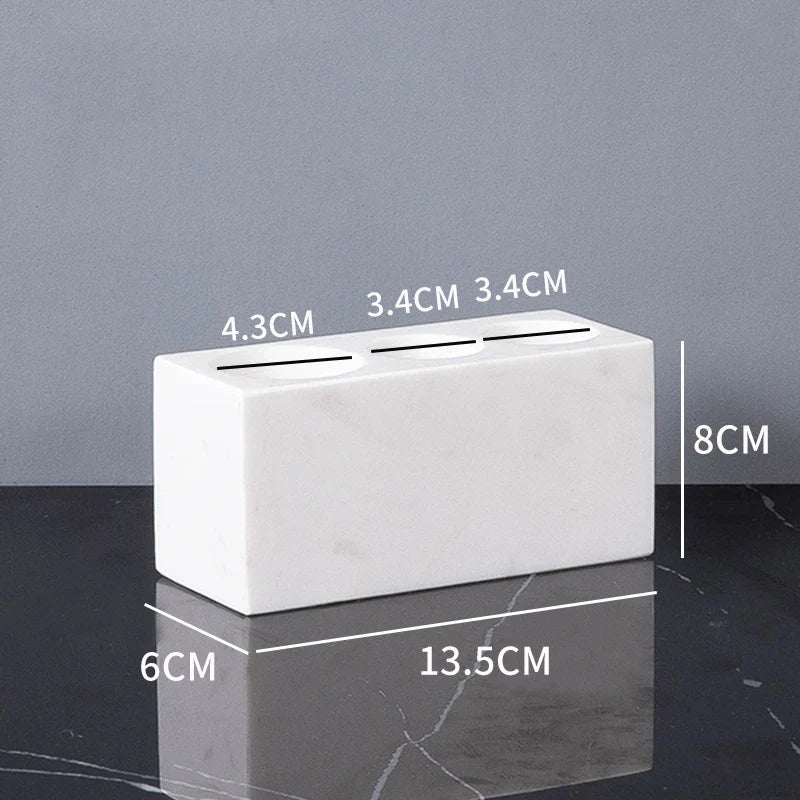 Afralia™ Volakas White Marble Bathroom Set - Soap Dispenser, Tissue Box, Tray