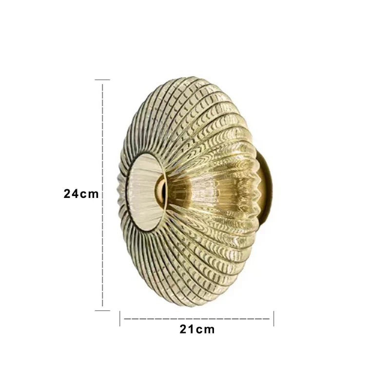 Afralia™ Modern Bauhaus Glass Wall Lamp Ceiling Light for Nordic Parlor Bedroom Atmosphere