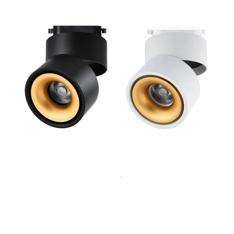 Afralia™ COB LED Ceiling Spot Light, Adjustable Angle, Black/White Shade, AC85-265V
