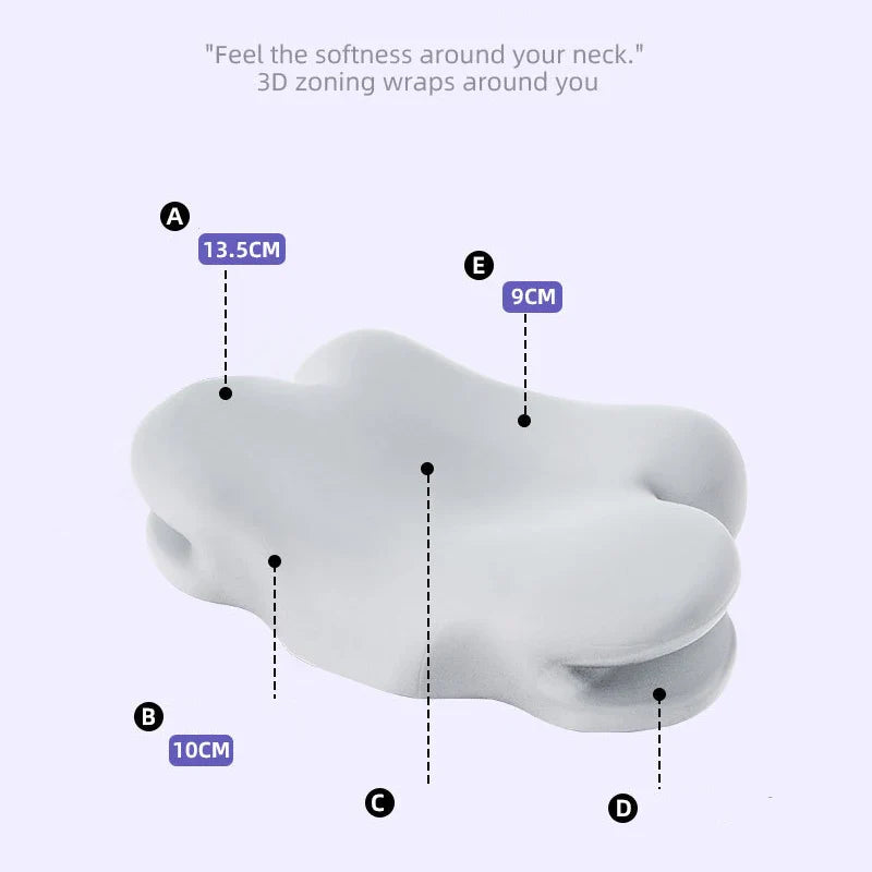 Afralia™ Memory Cotton Ice Silk Cervical Pillow for Home Sleep Aid and Body Support