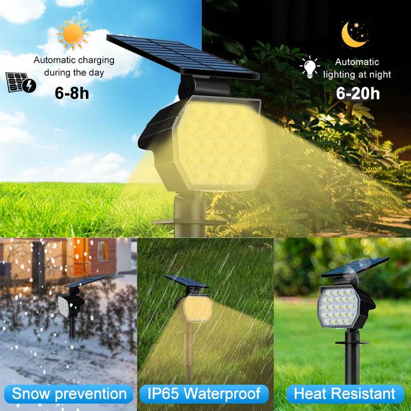 Afralia™ Solar Landscape Spotlights | Adjustable Waterproof Outdoor Solar Lights