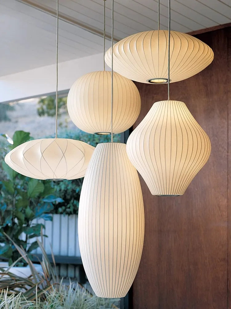 Afralia™ Silk Pendant Lights: Wabi Sabi Nordic Chandelier for Home Decoration