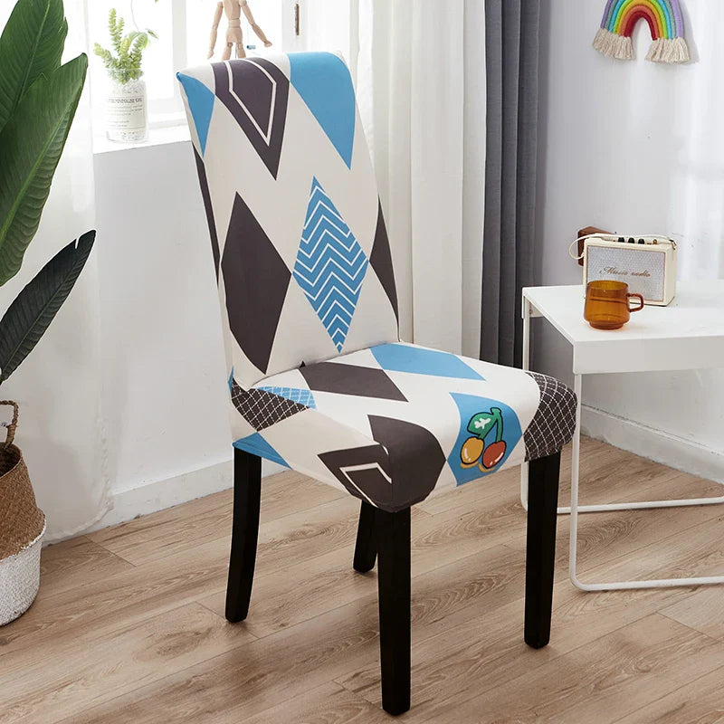 Afralia™ Stretch Print Chair Cover Slipcovers - Elastic Seat Case