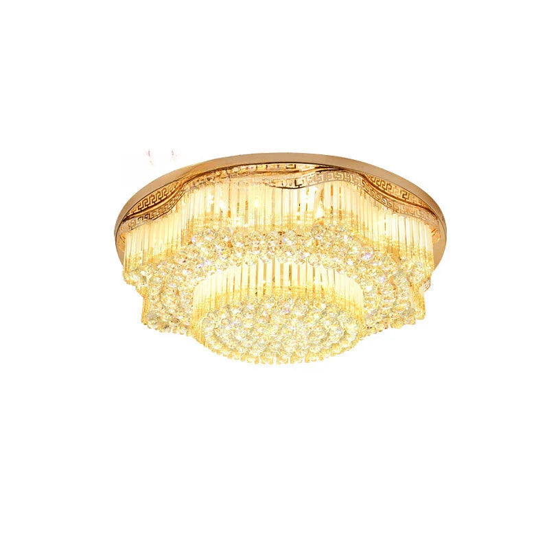 Afralia™ Modern Crystal Chandelier Ceiling Light for Living Dining Bedroom Home Lighting