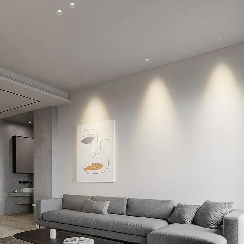 Afralia™ 12W Anti-glare Recessed Downlight Spotlights Ra97 Indoor Lamp for Living Room