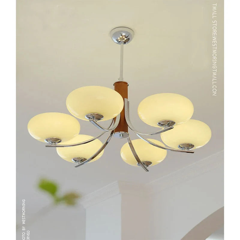 Afralia™ Glass Chandelier: Bauhaus Art for Living Room, Bedroom, Study, Hall, Restaurant