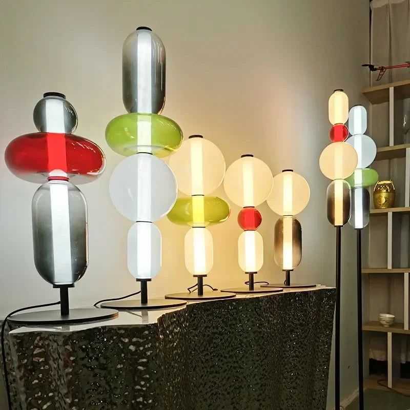 Afralia™ Glass Floor Lamp LED Table Light - Italian Design High Quality