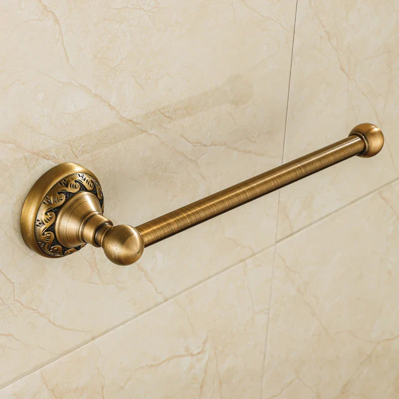 Afralia™ Bathroom Hardware Set: Antique Brass Wall Mounted Accessories for Toilet, Towel, and Robe