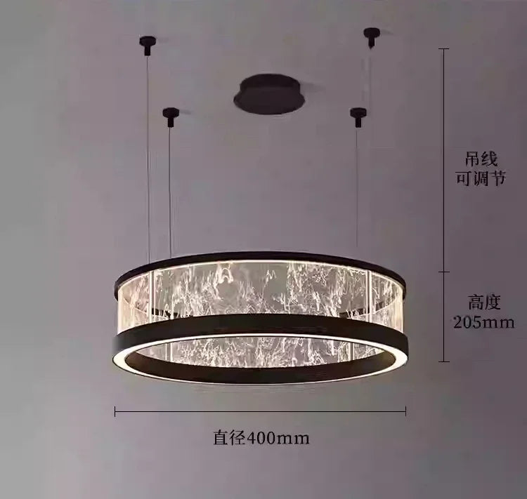 Afralia™ Luxe Ring Chandelier LED Pendant Lights for Modern Minimalist Home Decor