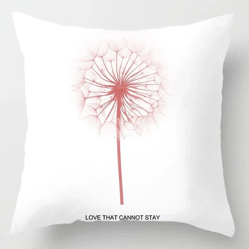 Pink Patterned Afralia™ Decorative Throw Pillow Cover for Car, Chair, Bed & Sofa