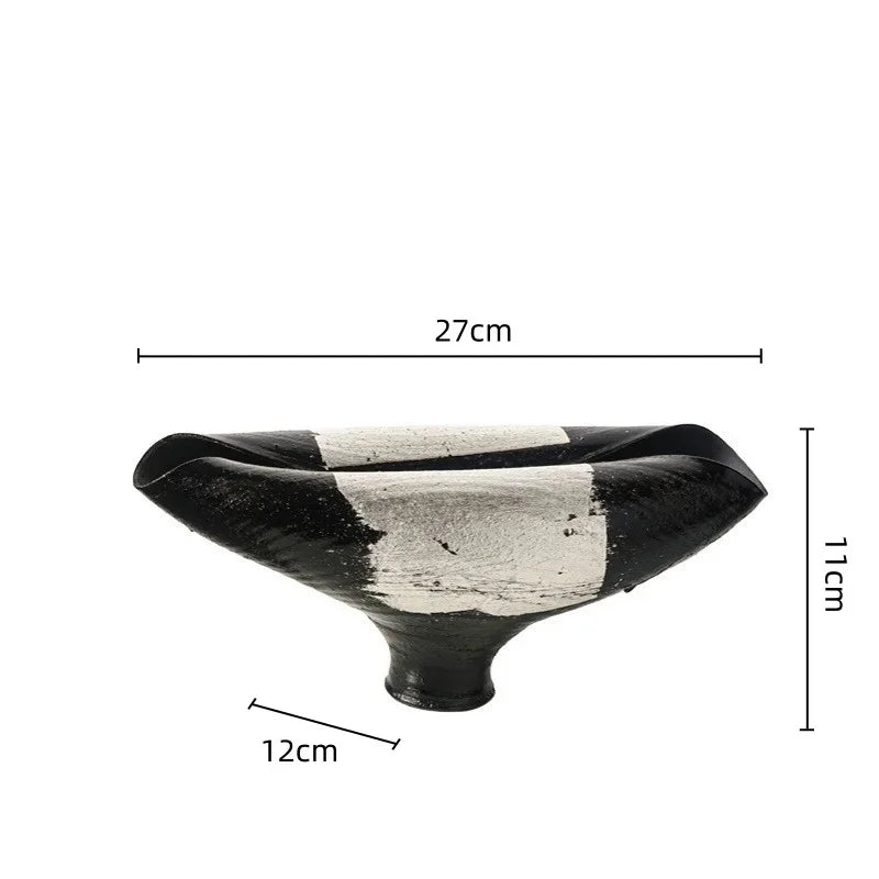 Afralia™ Elliptic Resin Flower Pot Vase Home Decor Floral Arrangement Accessories