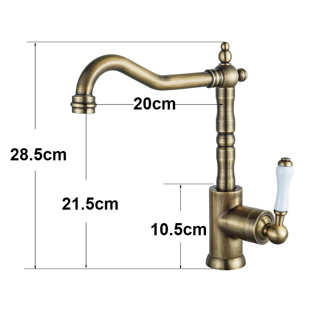 Afralia™ Gold Black Brass Bathroom Kitchen Faucet - Sink Mixer for Hot Cold Water