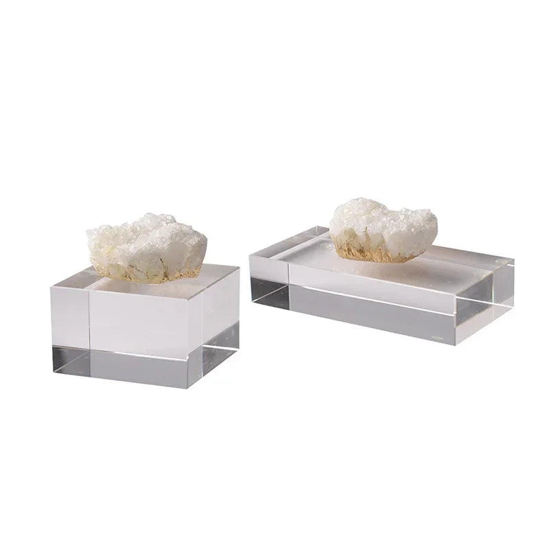 Afralia Clear Crystal Coralline Ornaments for Home Decor