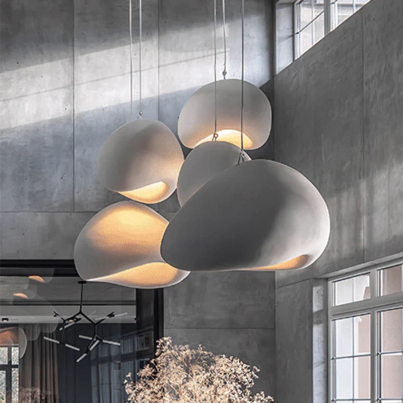 Afralia™ Minimalist LED Chandelier: Modern Wabi Sabi Style for Dining Room Decor.