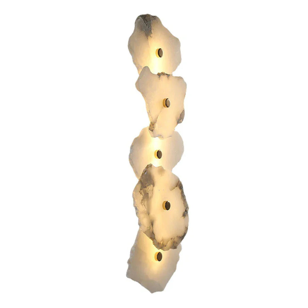 Afralia™ Ivory White Marble Copper LED Ceiling Light Luxury Modern Fixture
