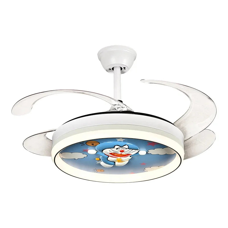 Afralia™ Dimmable Smart Home LED Ceiling Fan Light with Remote Control