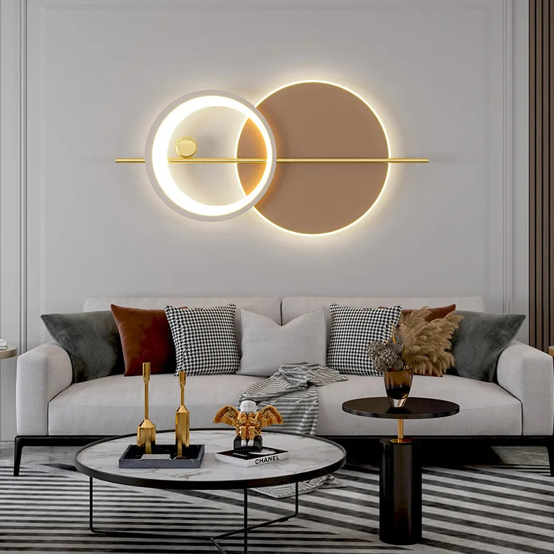 Afralia™ Modern LED Ring Wall Light for Living Room Bedroom Corridor Decor