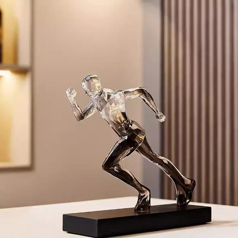 Afralia™ Runner Resin Sculpture Desk Decoration Ornaments Athlete Character Room Decor