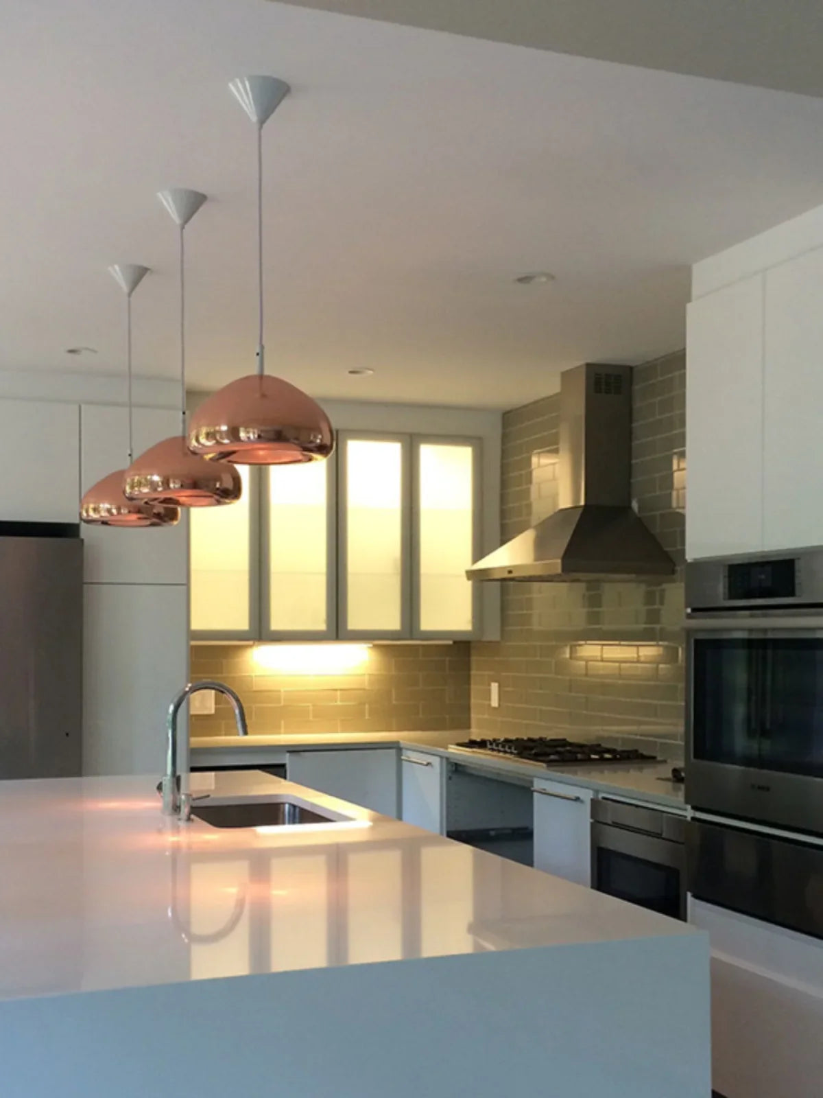 Afralia™ Glass Gold Ceiling Pendant Lamps LED Dining Bar Kitchen Lighting Fashion Lustres