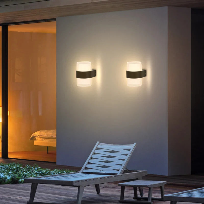 Afralia™ LED Wall Light: Garden Courtyard Bedroom Home Lamps Waterproof Outdoor Lights