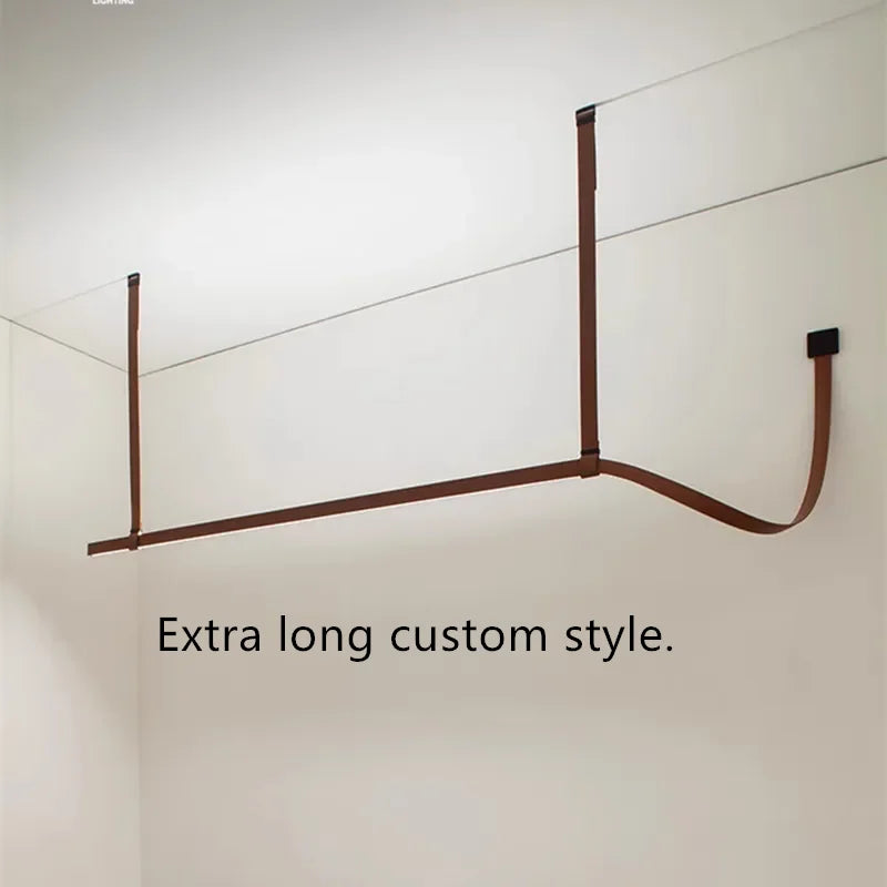 Afralia™ LED Leather Pendant Lamp: Minimalist Dining Room Hanging Light