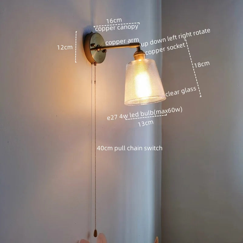 Afralia™ LED Glass Wall Lights Modern Decor for Bedroom Living Room Bar Balcony.