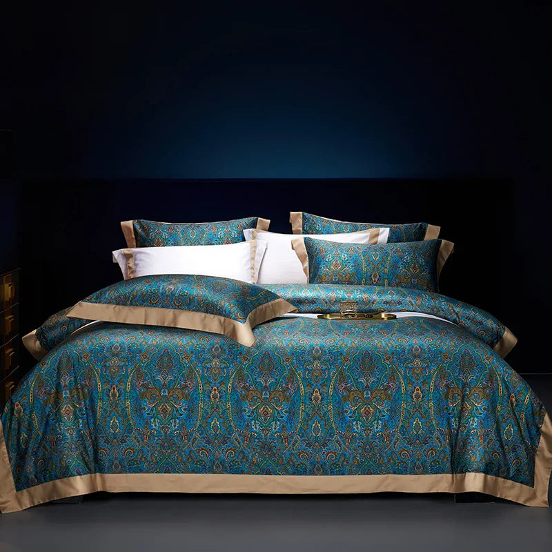 Afralia™ Bohemian Style 1000TC Egyptian Cotton Bedding Set with Digital Printing