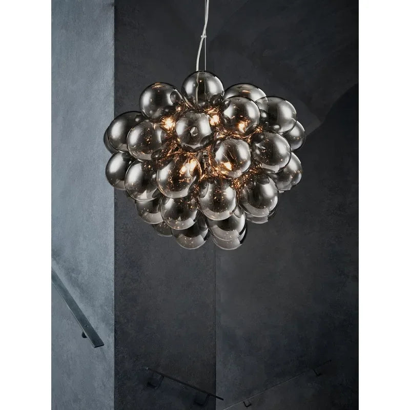 Afralia™ Crystal Grape Chandelier: Elegant Pendant Lighting for Living Room Dining Room Bedroom