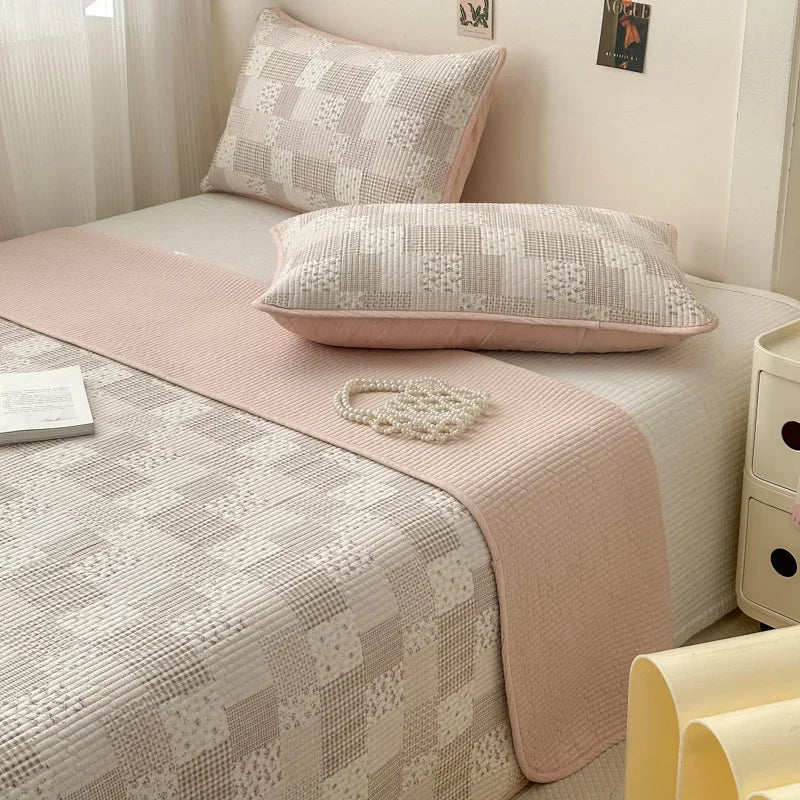 Afralia™ Double-Sided Cotton Bed Cover Quilted Tatami Mat, Soft & Anti-Slip Mattress