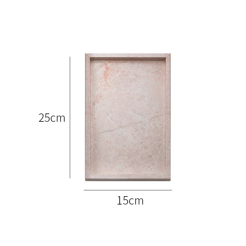Afralia™ Pink Marble Vanity Tray for Home Decor & Organization