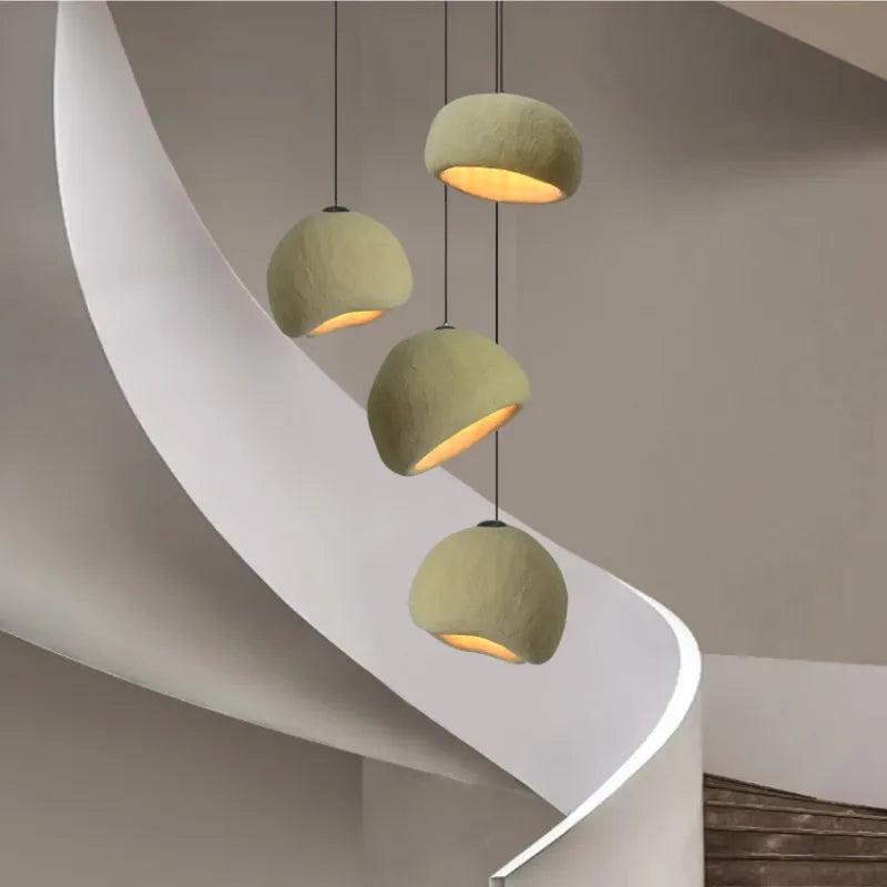 Afralia™ Loft Stairs LED Chandelier: Nordic Wabi Sabi Pendant Lighting for Home Decor