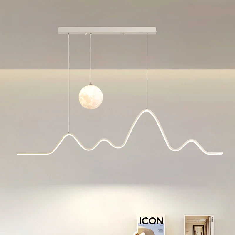 Afralia™ Moonlight Chandelier: Luxury Modern Dining Table Pendant Lights.