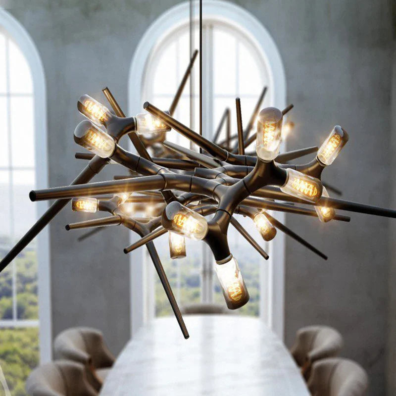 Afralia™ Modern Vintage Black LED Pendant Lamp for Restaurant, Hotel, and Living Room