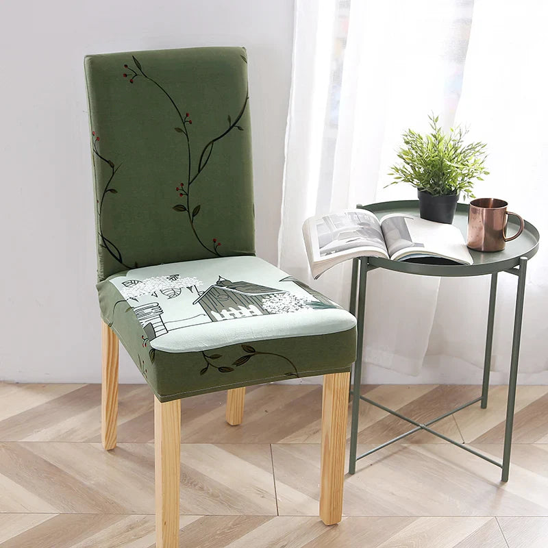 Afralia™ Stretch Print Chair Cover - Elastic Seat Slipcover