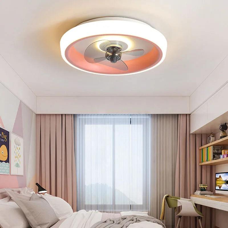 Afralia™ 50CM Ceiling Fan Light with Invisible Blades, Silent Operation for Bedroom, Living Room