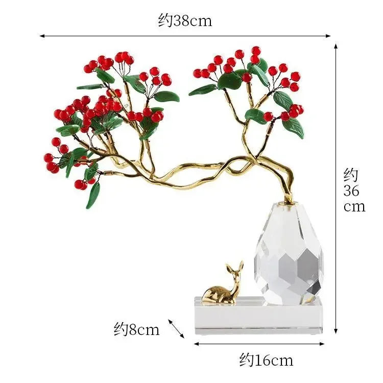Afralia™ Chinese Style Crystal Ornaments for Home Decoration and Gifts