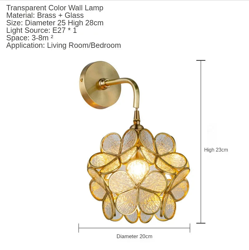 Afralia™ Modern Flower Wall Sconce Lights Fixture for Bedroom Living Dining Room