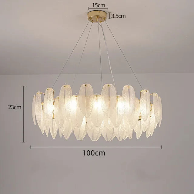 Afralia™ Crystal Feather Chandelier: Luxury Pendant for Home Decor & Designer Ceiling Fixture