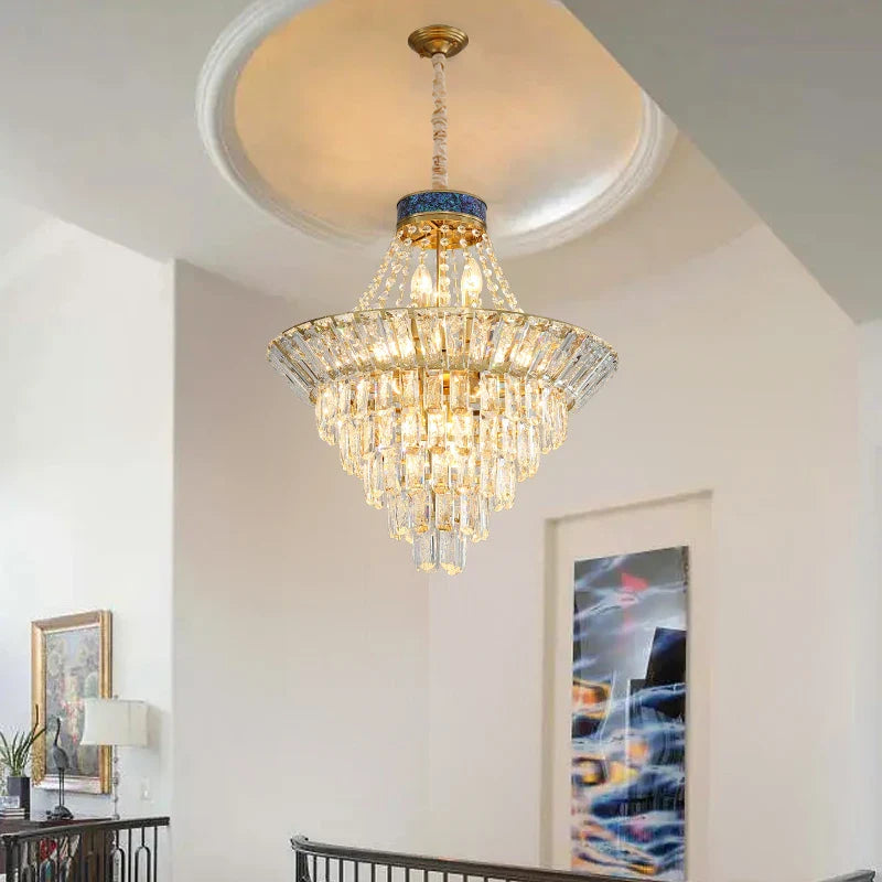 Afralia™ Crystal Duplex Chandelier: Modern & Elegant for Hotels, Villas, & Living Spaces