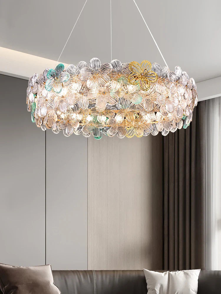 Afralia™ Crystal Chandelier Ceiling Light for Living Room Bedroom Restaurant Hotel and Villa