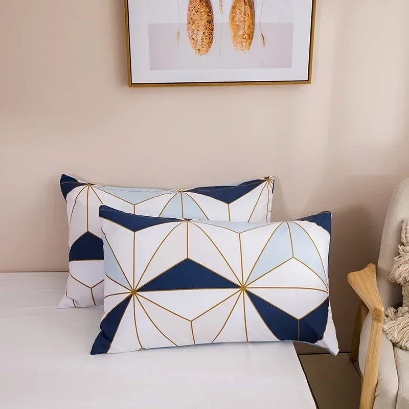 Geometric Stripe Bedding Set by Afralia™: Queen, King, Full, Single, Double Sizes
