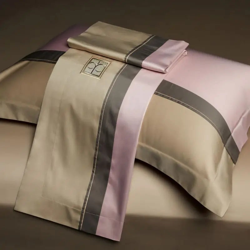 Afralia™ Luxury Embroidery 1000TC Egyptian Cotton Bedding Set: Duvet Cover, Sheet, Pillowcases