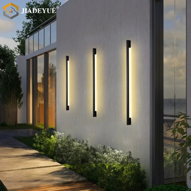 Afralia™ Outdoor LED Strip Wall Lamp for Courtyard Garden Balcony Corridor Decoration