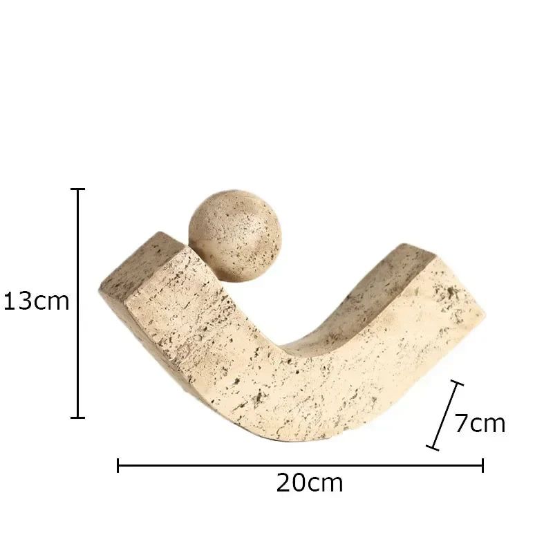 Afralia™ Geometric Stone Ornaments Desk Decoration Modern Artwork Statue Room Decor